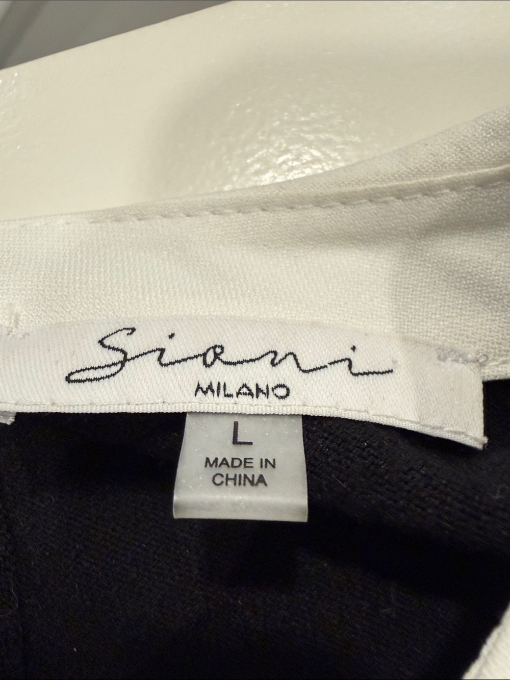 Christian Siriano Black Sweater with Embellished White Collar - Picture 2 of 5